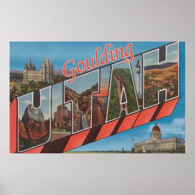 Poster Goulding, Utah - Cenas com Letras Grandes (Frente)