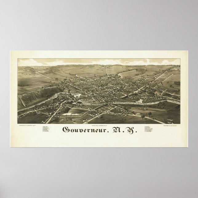 Póster Gouverneur NY 1885 (Frente)