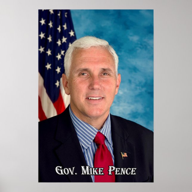 Póster Governador Mike Pence (Frente)
