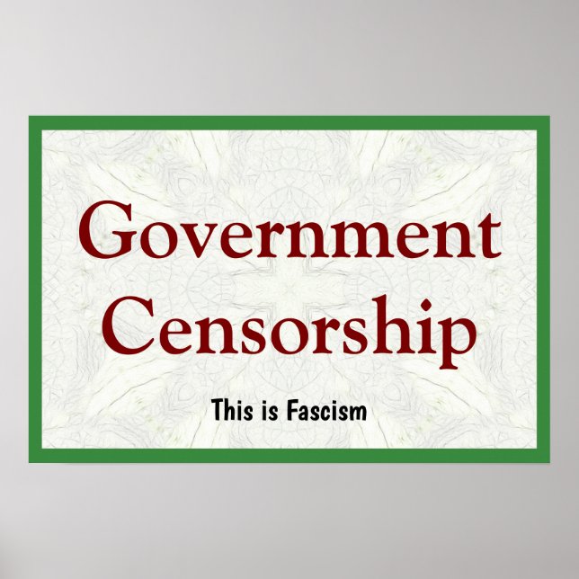 Poster Government Censorship (Frente)