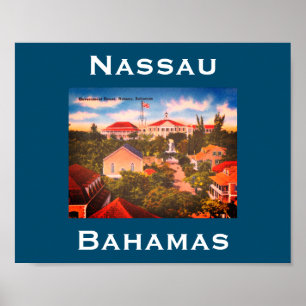 Poster Government House, Nassau, Bahamas Vintage Photo