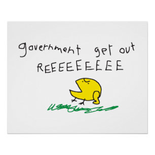 Póster Governo fora REE SNEKRIGHT Bandeira Gadsden