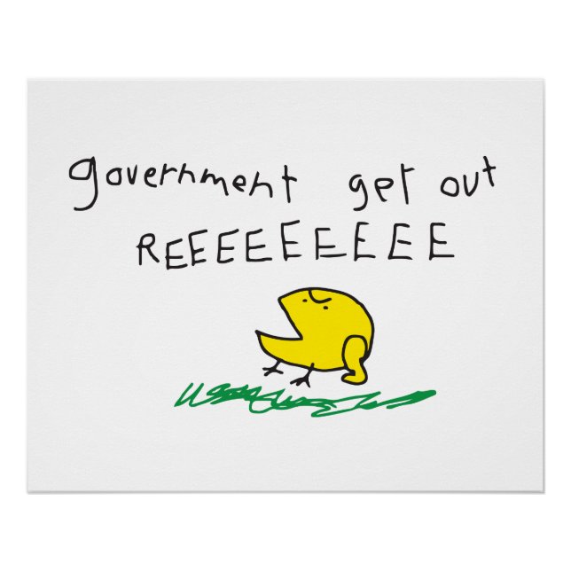 Póster Governo fora REE SNEKRIGHT Bandeira Gadsden (Frente)
