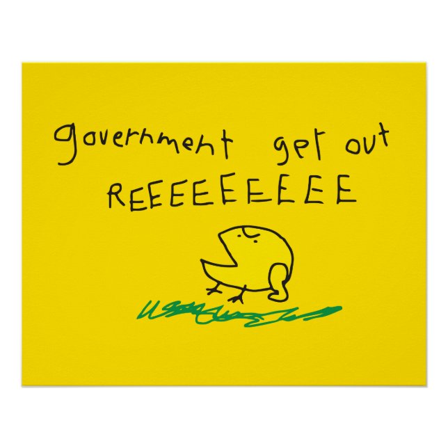 Póster Governo fora REE SNEKRIGHT Bandeira Gadsden (Frente)