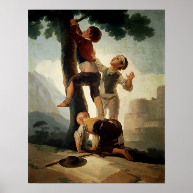 Poster Goya - Meninos Subindo à Árvore 1791 (Frente)