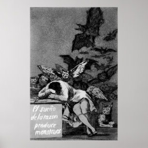 Póster Goya O Sono da Razão Produz Monstros