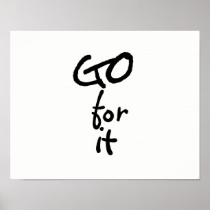 Póster gp para ele tipografia em negrito preto e branco