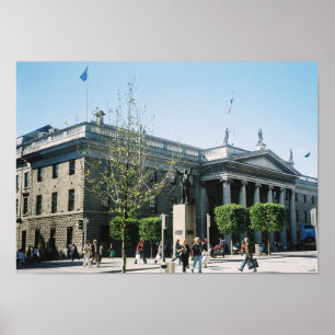 Póster GPO, O'Connell Rua, Dublin City Center, Irlanda