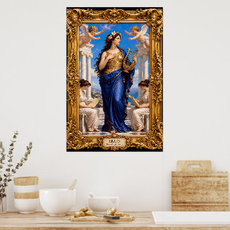 Poster Graça Divina Da Musa Erato Poesia Lírica Etérea