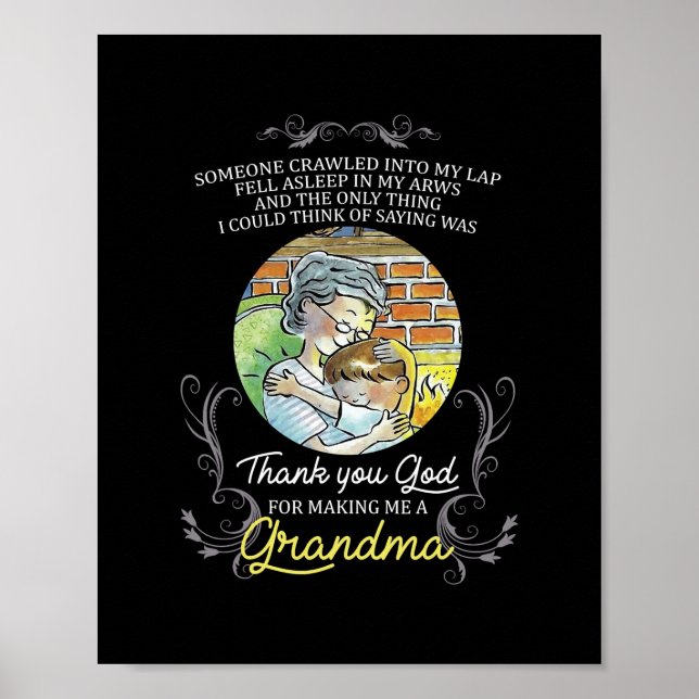 Poster Graças A Deus Por Me Fazer Uma Avó (Frente)