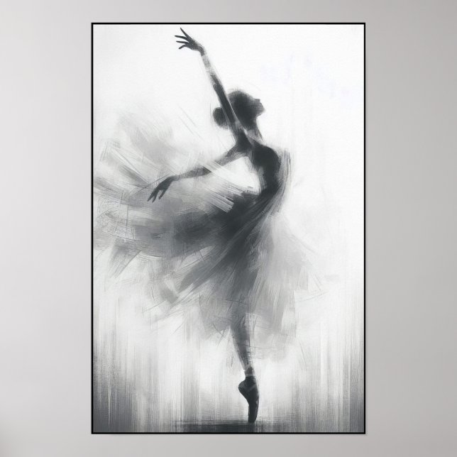 Poster Grace em Abstrato de Movimento Estático (Frente)