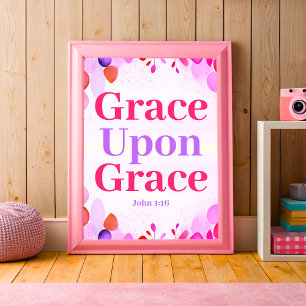 Poster Grace sobre Grace Boho Christian Teen Girl Wall Ar