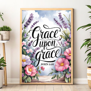 Poster Grace Sobre Grace Christian Women Wall Art