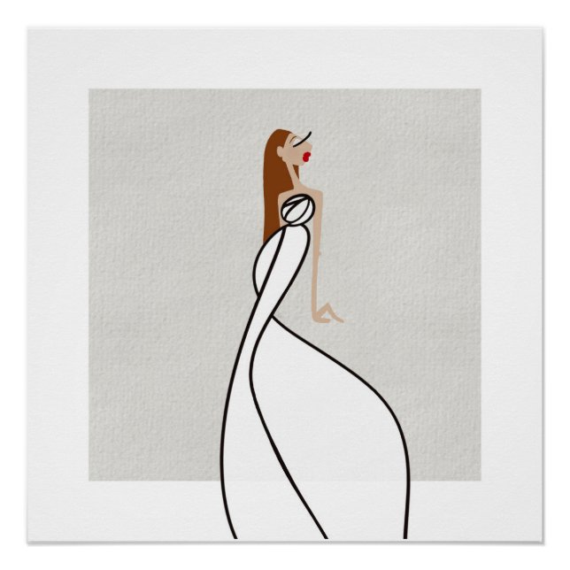 Póster Graceful Muse Flow 1 Glam Fashion Art (Frente)