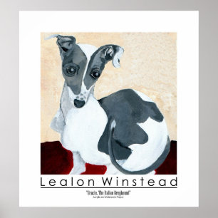 Póster Gracie, o galgo italiano