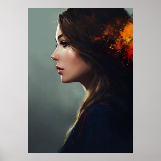 Poster "Graciosa Esquerda de uma Senhora Exujando Elegânc (Frente)