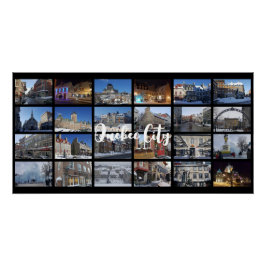 Póster Grade 24 Colagem de Fotos em Grid Viagem Personali