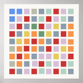 Poster Grade de Cores Baseada em Regras, padrão gerado po