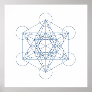 Poster Grade de cristal - o cubo de Metatron