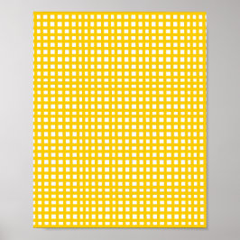 Poster Grade de malha quadrada amarela