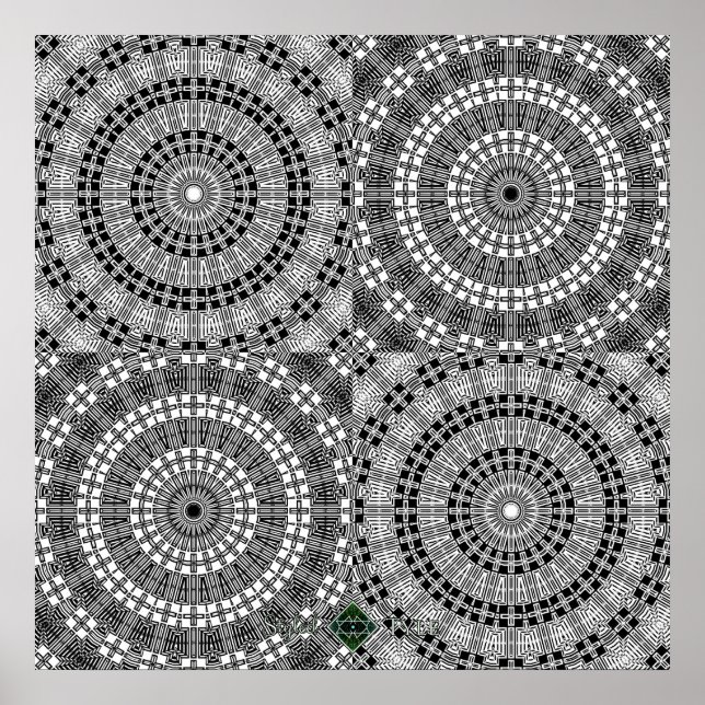 Póster Grade de Mandala Reflexiva (Frente)