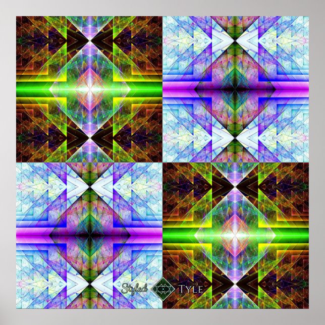 Poster Grade de Prisma Triangular (Frente)
