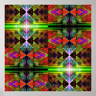 Póster Grade de Prisma Triangular 2