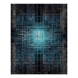 Póster Grade de Tecnologia: Arte Digital Elegante