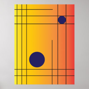 Poster Grade Solar nº 1 — Arte de Parede Geométrica Moder