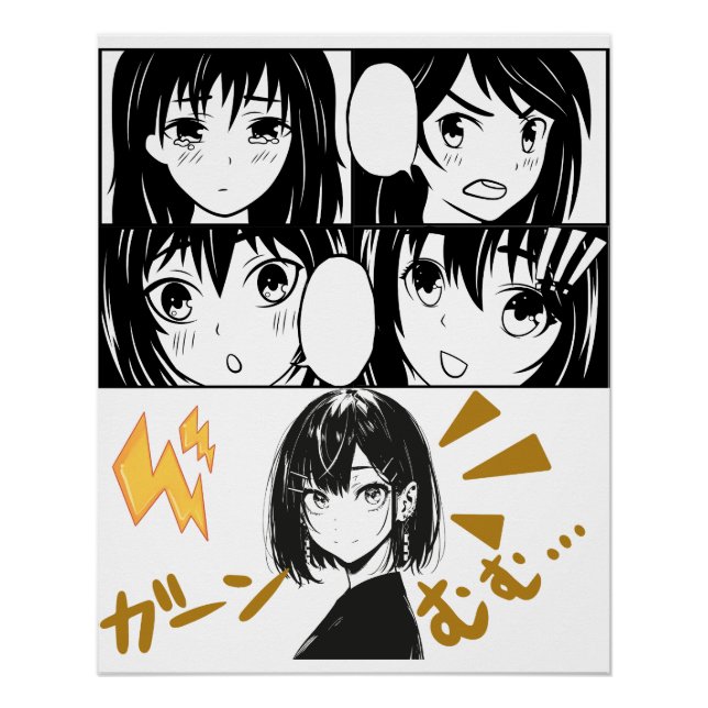 Póster Grades anime emocionais. Sem BG (Frente)