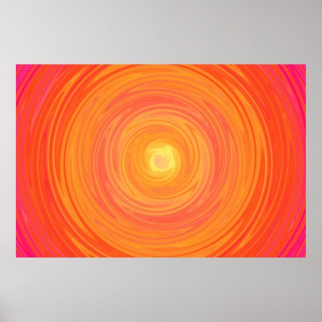 Poster Gradiente 60 - Laranja Psicodélico Amarelo (Frente)