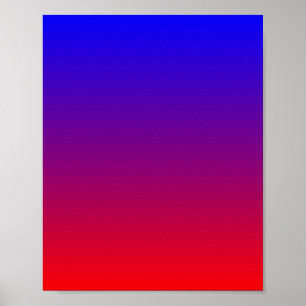 Póster Gradiente Azul a Vermelho