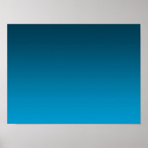 Poster Gradiente Azul - claro a profundo   Fundo de Humor