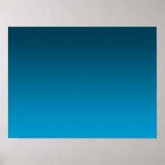 Poster Gradiente Azul - claro a profundo | Fundo de Humor