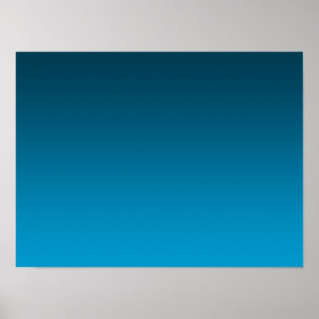Poster Gradiente Azul - claro a profundo | Fundo de Humor (Frente)