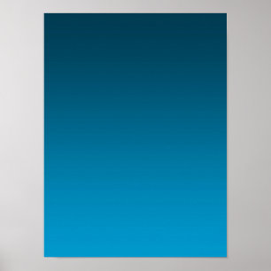 Poster Gradiente Azul - claro a profundo Fundo de Humor