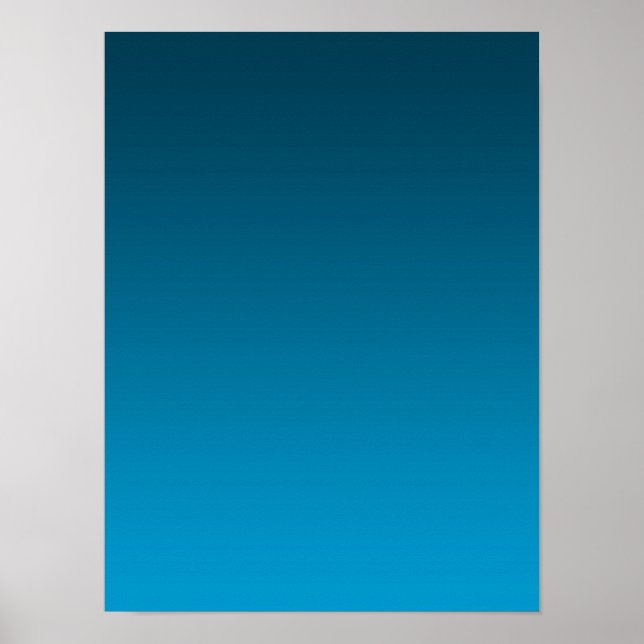 Poster Gradiente Azul - claro a profundo | Fundo de Humor (Frente)