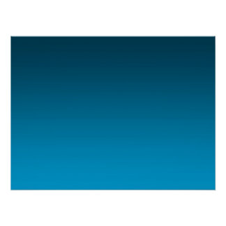 Póster Gradiente Azul - claro a profundo | Fundo de Humor