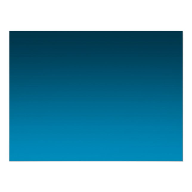 Póster Gradiente Azul - claro a profundo | Fundo de Humor (Frente)