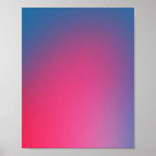 Poster Gradiente Azul E Rosa Brilhante
