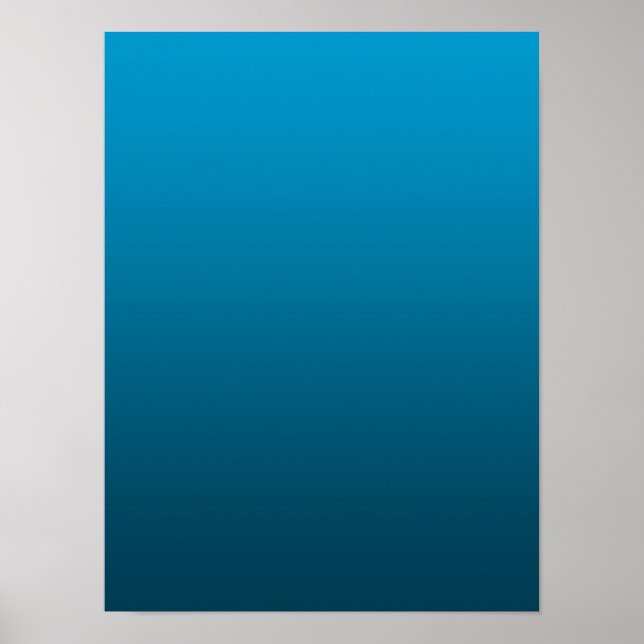 Poster Gradiente Azul - escuro a claro | Fundo de Humor | (Frente)