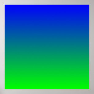 Póster Gradiente Azul Limão