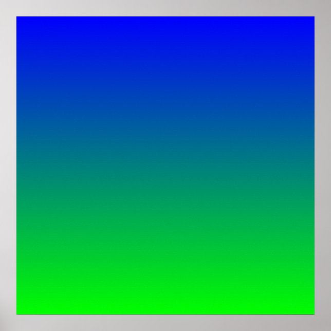 Póster Gradiente Azul Limão (Frente)