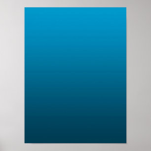 Poster Gradiente Azul - profundo a claro   Fundo de Humor