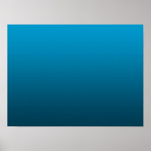 Poster Gradiente Azul - profundo a claro Fundo de Humor