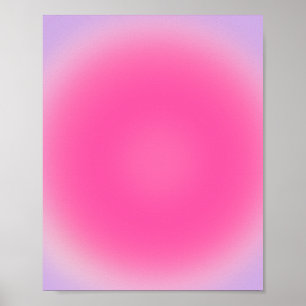 Poster Gradiente Da Aura, Rosa E Roxo