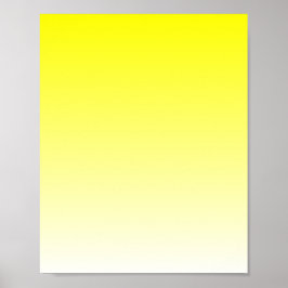 Póster Gradiente de Amarelo para Branco