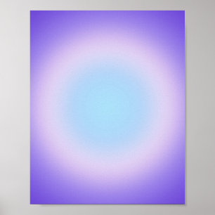 Poster Gradiente de Aura Azul Roxo Rosa