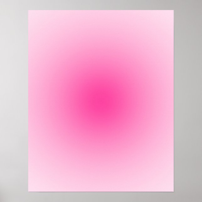 Poster Gradiente de Aura de Rosa Pastel para Rosa Vibrant (Frente)