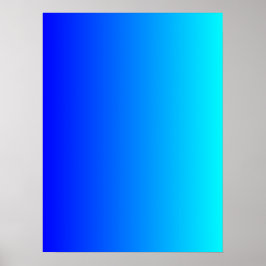Póster Gradiente de Azul para Aqua